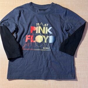 Pink Floyd Kids' Layered-Look Long Sleeve Tee - Navy/Black